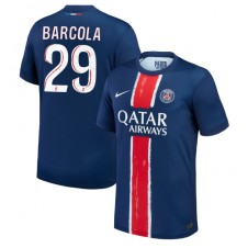 Paris Saint-Germain Bradley Barcola #29 Hjemmedrakt 2024-25 Kortermet